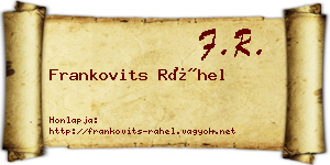 Frankovits Ráhel névjegykártya